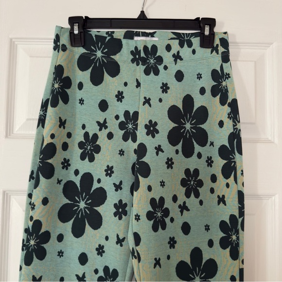 Urban Outfitters Bryn Flower Power Vintage Retro Soft Flare Pants Size Medium - Picture 2 of 4